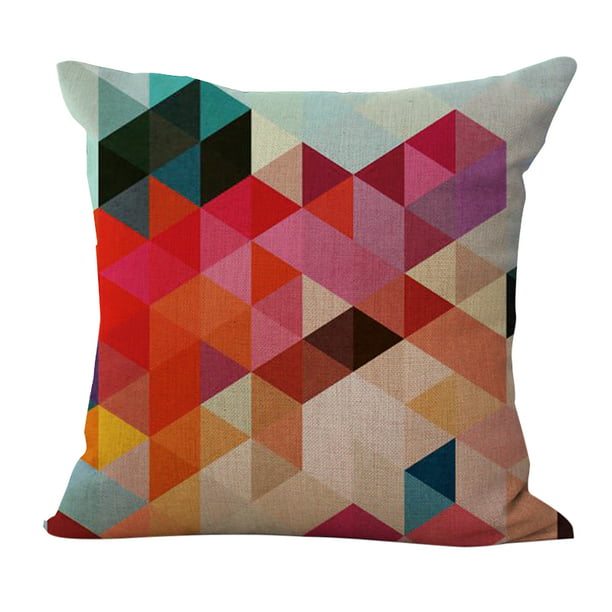 18'' Polyester Geometry Pillow Case Sofa Waist Throw Cushion Cover Home Decor 